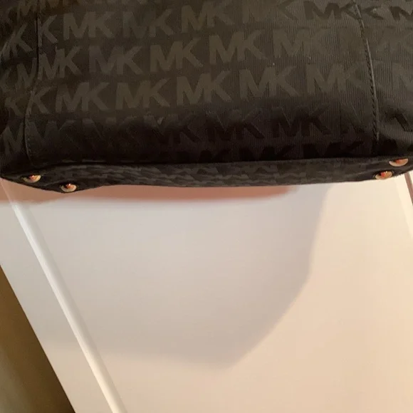 black with MK stitching and gold accent zippers and emblems - Picture 4 of 4